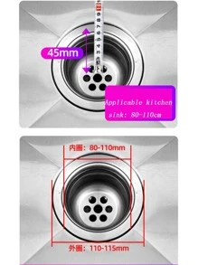 1pc 1pc Kitchen Water Sink Filter Sink Mesh Strainer Kitchen Stainless Steel Multi-purpose Sink Drain - Silver - View 4