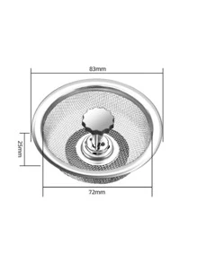 1pc 1pc Kitchen Water Sink Filter Sink Mesh Strainer Kitchen Stainless Steel Multi-purpose Sink Drain - Silver - View 8