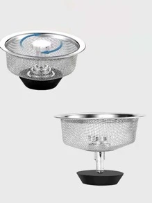 1pc 1pc Kitchen Water Sink Filter Sink Mesh Strainer Kitchen Stainless Steel Multi-purpose Sink Drain - Silver - View 6