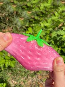 1pc Sunlight Sensitive Color Changing Strawberry (white Before Sun Exposure) - Pink - View 4