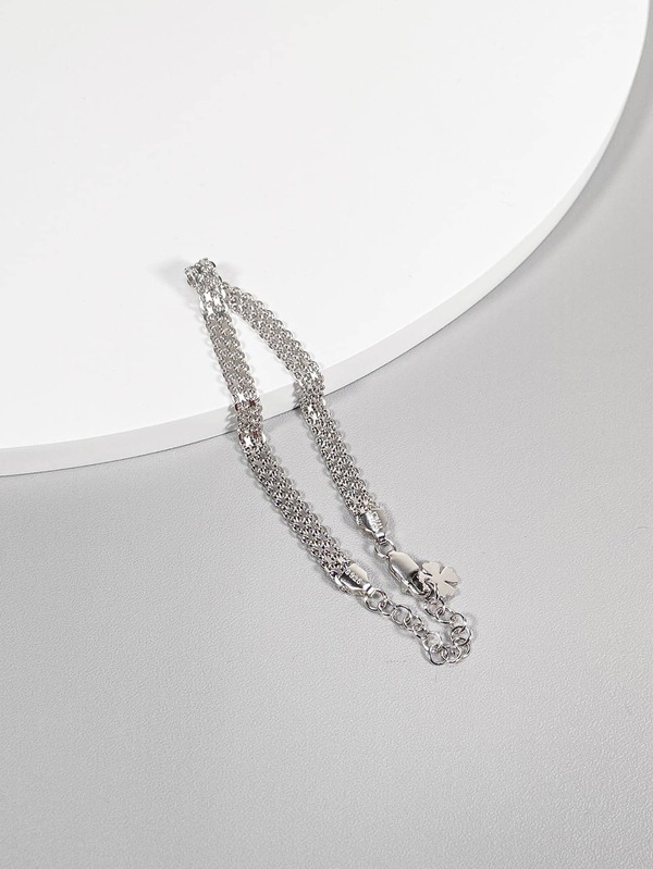 Clover Decor Sterling Silver Bracelet SHEIN USA