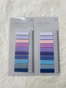 1pc Mixed Color Index Sticky Note, Simple Multi-purpose Easy To Post Index Tab For School Student, Office - Purple - View 1