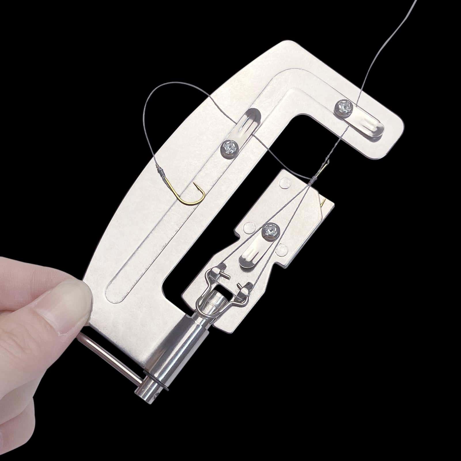 NIUTIANYANG Stainless Steel Semi-automatic Fishing Hook Line Tier Tie Binding Tool - Silver - View 1