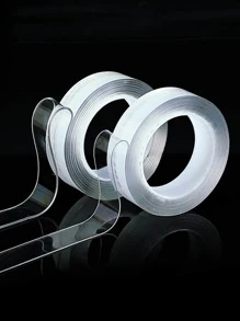 1roll Portable Clear Double-sided Tape, Simple Multi-purpose Double Sided Tape For Office, School - Clear - View 1