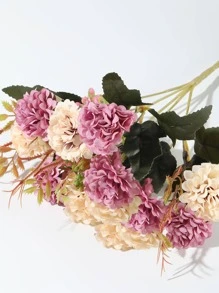 Bó hoa nhân tạo 1 cái - Màu tím hoa cà - Xem 2