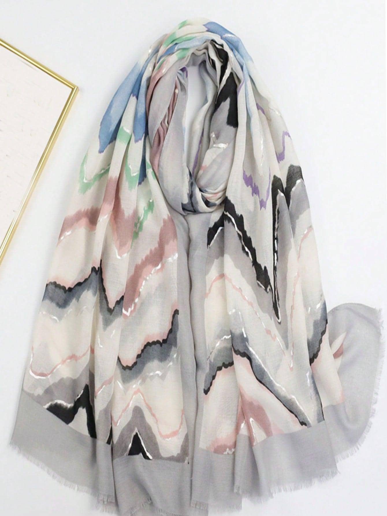 Khăn quàng in đồ họa - Nhiều màu - Xem 1