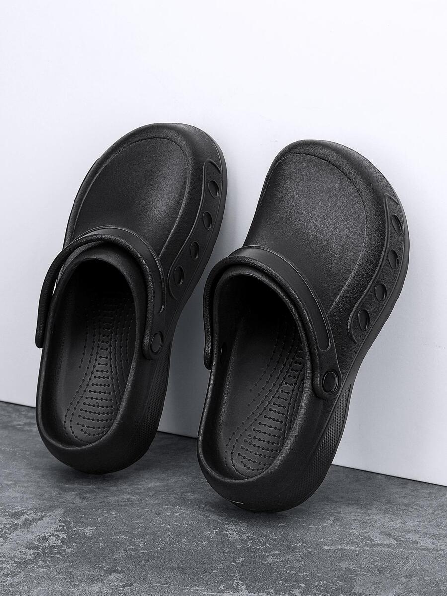 Men Minimalist Clogs, Black Outdoor EVA Work Clogs | SHEIN USA