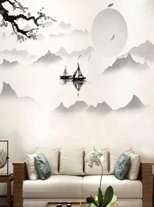 2 PVC Dán Tường, Sáng Tạo Hoa Văn Phong Cảnh Decal Dán Tường Chống Nước Cho Trang Trí Tường Nhà - Nhiều màu - Xem 5