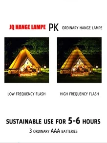 1 pieza Luz de plástico colgante moderno blanco portátil LED para camping - Blanco - Ver 5
