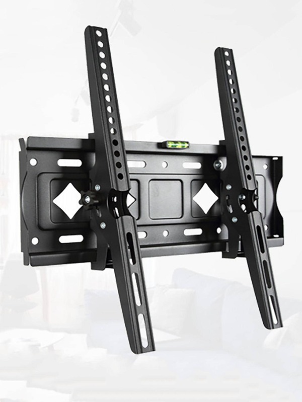 1pc 2665 Inch Stainless Steel TV Mount, Modernist Black Wall Mounted