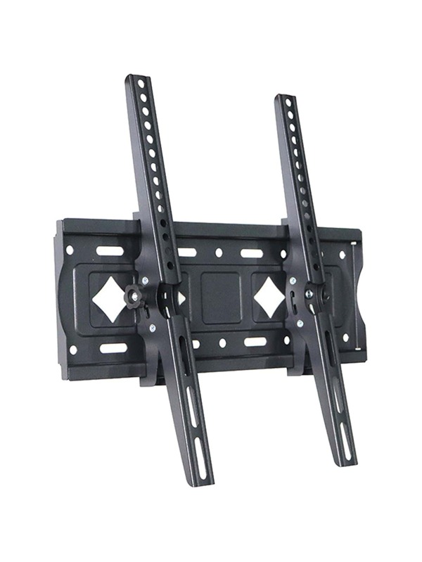 1pc 2665 Inch Stainless Steel TV Mount, Modernist Black Wall Mounted