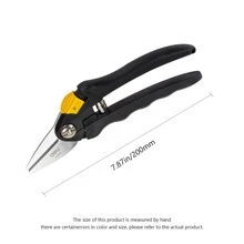 1pc 8 Inch Garden Pruner Shears Blade Pruning Scissors For Bonsai Fruit Tree Flower Branch Yard,Garden Tools, Gardening Tools For Garden - Black - View 6