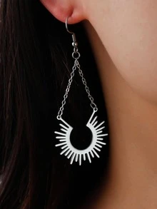 2 chiếc Bông tai giọt nắng - Bạc - Xem 3