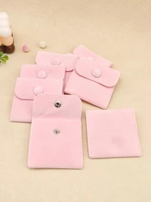 4 cái/bộ Túi đựng trang sức màu hồng - Hồng - Xem 1