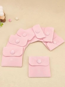 4 cái/bộ Túi đựng trang sức màu hồng - Hồng - Xem 2