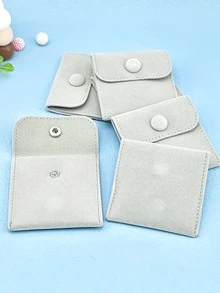 4pcs/set Grey Jewelry Storage Bag - Grey - View 2