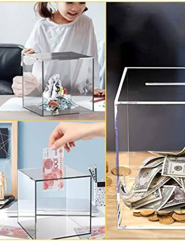 1pc Clear Money Box SHEIN USA
