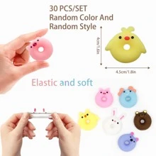 Niños 30 piezas/set Juguete TPR complicado gracioso al azar con diseño de animal de dibujos animados para - Multicolor - Ver 6