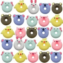 Niños 30 piezas/set Juguete TPR complicado gracioso al azar con diseño de animal de dibujos animados para - Multicolor - Ver 1