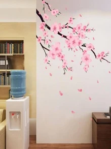 1 件花卉图案墙贴、贴纸、墙贴、乙烯基贴花用于家居装饰、春季装饰品让您的家焕然一新、节日装饰贴纸礼物生日毕业