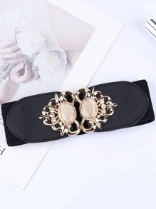 Cinturón de lujo con decoración de strass para un look vintage bohemio, ideal para fiestas, verano, escuela, otoño, Halloween