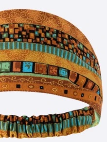 DUOJIAOYAN Donna 1 pezzo Cerchietti per capelli con motivo geo bohémien per esercizio