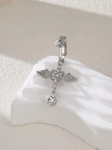 水鑽翅膀裝飾臍環
