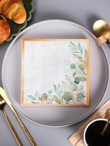 20pcs Leaf Pattern Disposable Napkin - Multicolor - View 4