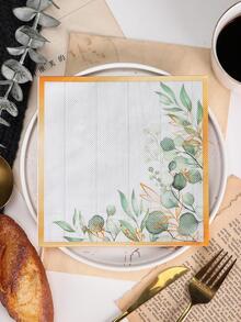 20pcs Leaf Pattern Disposable Napkin - Multicolor - View 6