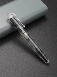1 chiếc bút máy bằng nhựa, bút mực đơn giản kèm 5 chiếc mực cho học sinh - Trong sáng - Xem 2
