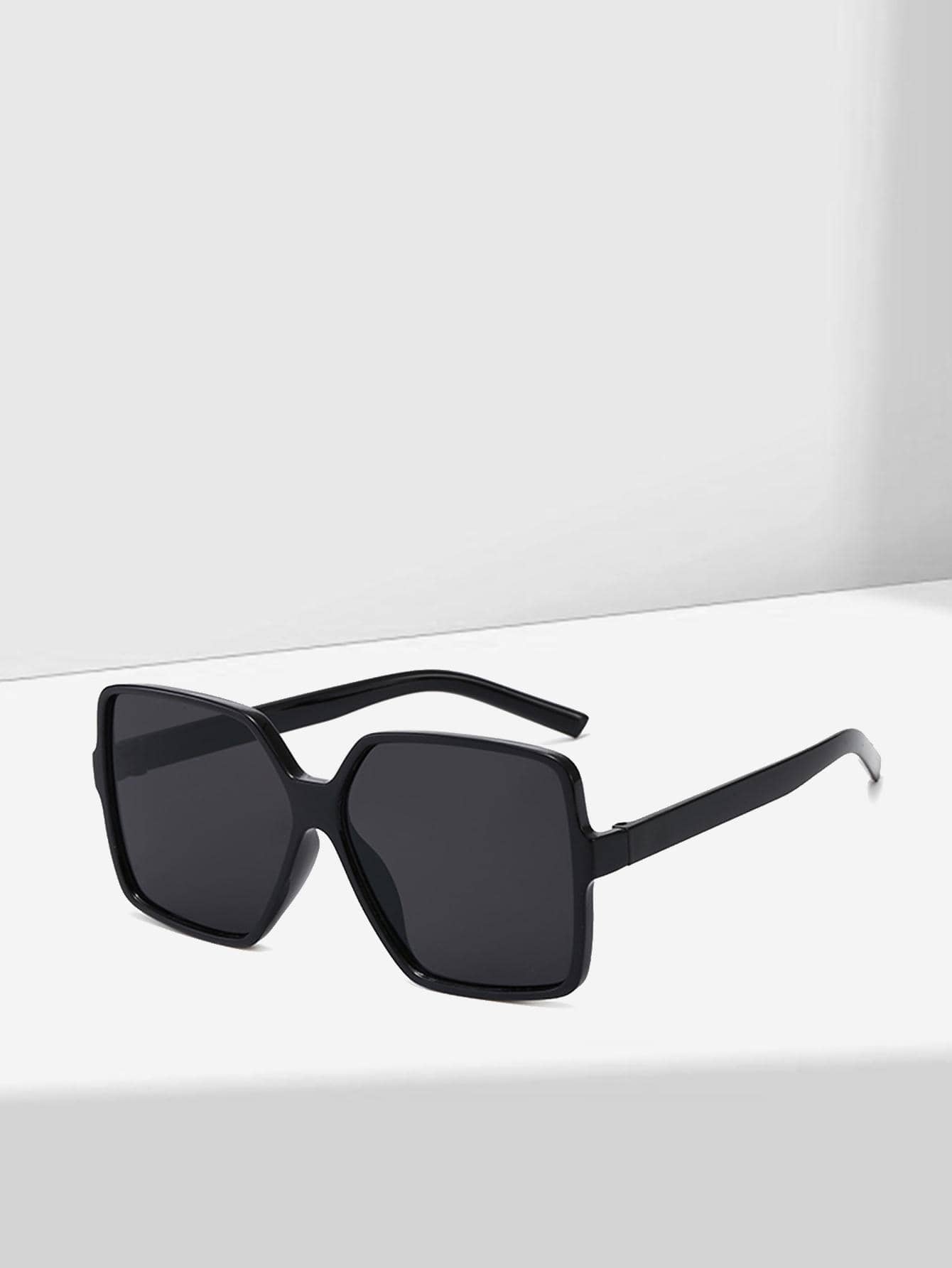 1 st. Nieuwe Mode Vierkante Montuur Mode Bril Geschikt Voor Reizen En Vakantie - Zwart - Bekijken 1