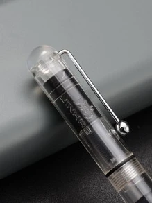 1 chiếc bút máy bằng nhựa, bút mực đơn giản kèm 5 chiếc mực cho học sinh - Trong sáng - Xem 3
