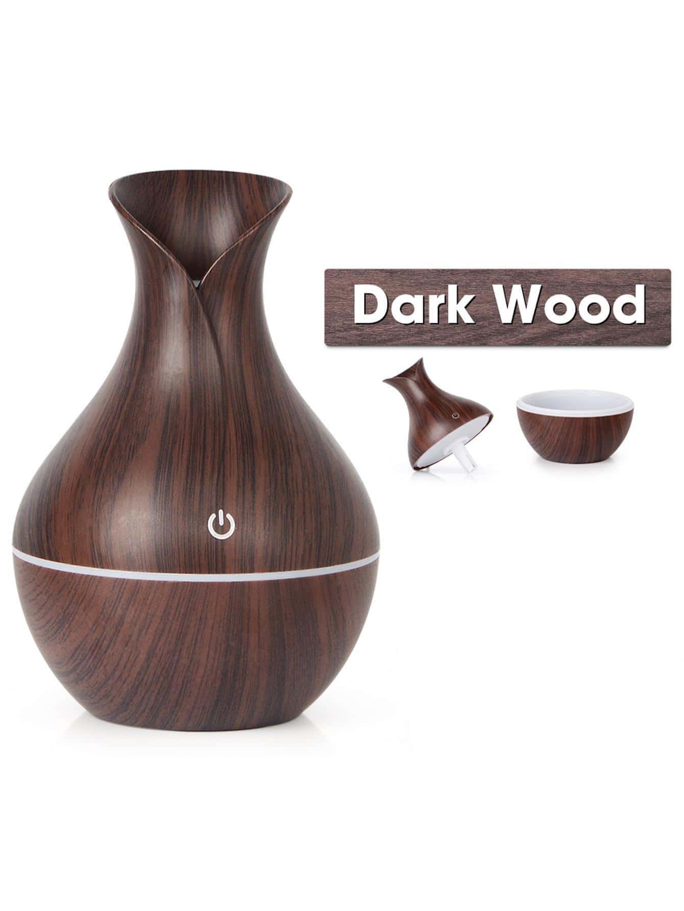 1 Máy Tính 7 Màu Vân Gỗ Điện Máy Tạo Độ Ẩm, Hiện Đại Để Bàn Atomizer Dưỡng Thiết Bị Hoàn Hảo Cho Phòng Ngủ, Văn Phòng, Máy Tính Để Bàn - màu nâu - Xem 1