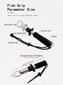 NIUTIANYANG Fish Control Clamp Device Stainless Steel Fishing Grip Holder Grabber Pliers With Weight Scale Ruler - Black - View 7