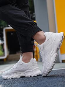運動老爹鞋適用於男士白色前綁帶運動鞋 - 白色 - 查看 5