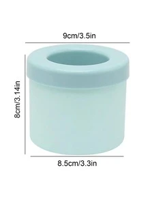 1 pieza Cubo de hielo azul de silicona portátil Molde de hielo para DIY - Azul - Ver 2