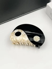 1pc Women Yin & Yang Shape Fashion Hair Claw For Hair Decoration - Multicolor - View 3