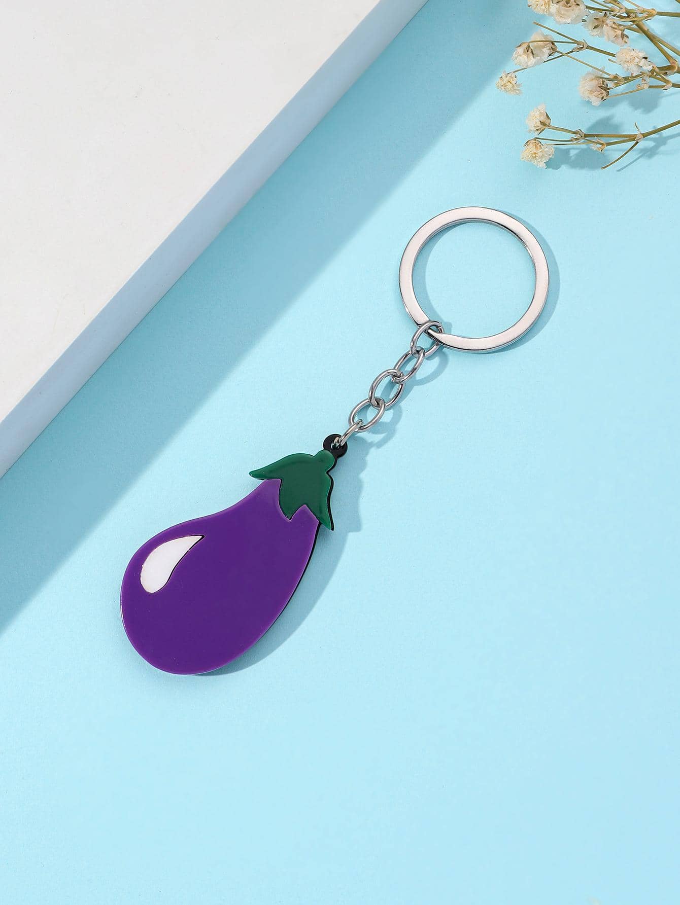 Móc khóa quyến rũ cà tím - Nhiều màu - Xem 1