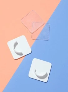 2 Peças Suporte Sólido para Barra de Cortina de Chuveiro, Suporte de Barra de Cortina Moderno de ABS Sem Perfuração para Decoração de Banheiro Doméstico, Decoração de Outono, Acessórios de Banheiro, Volta às Aulas