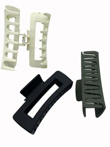 3 cái vuốt tóc vuông thời trang cho phụ nữ để trang trí tóc - Nhiều màu - Xem 3