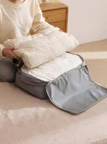 1入組現代風格可水洗、可壓縮、可折疊滌綸面料衣物收納袋適用於羽絨服、家居和旅行行李、便攜式包