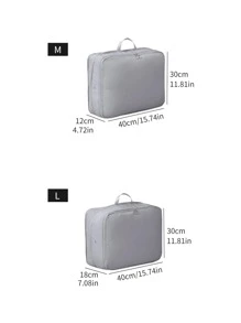 1入組現代風格可水洗、可壓縮、可折疊滌綸面料衣物收納袋適用於羽絨服、家居和旅行行李、便攜式包