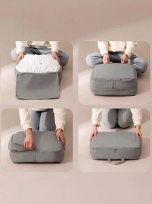 1入組現代風格可水洗、可壓縮、可折疊滌綸面料衣物收納袋適用於羽絨服、家居和旅行行李、便攜式包