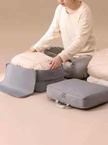 1入組現代風格可水洗、可壓縮、可折疊滌綸面料衣物收納袋適用於羽絨服、家居和旅行行李、便攜式包