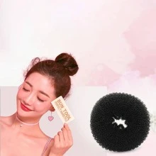 3pcs Solid Hair Bun Tool - Black - View 5