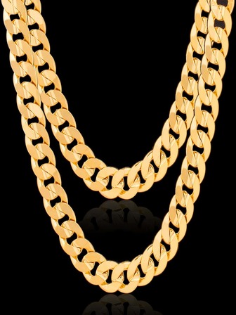 男士極簡鏈條樣式項鍊,適用於首飾類禮品和派對