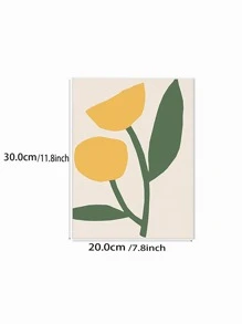 1入組鬱金香圖案無框繪畫現代抽象花卉印花牆藝術畫適用於家居牆壁裝飾 - 彩色 - 查看 5