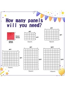 1 Vuông Đầm Đảng Phông Nền Bảng Nhựa Hiện Đại Lấp Lánh Trang Trí Nền Cho Đảng Sắp Xếp - Hồng - Xem 5