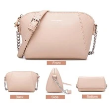 David Jones Paris women handbag pu leather female crossbody bag small chain lady shoulder bag - 綠色 - 查看 8