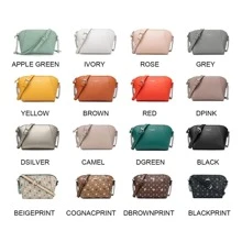 David Jones Paris women handbag pu leather female crossbody bag small chain lady shoulder bag - 綠色 - 查看 4